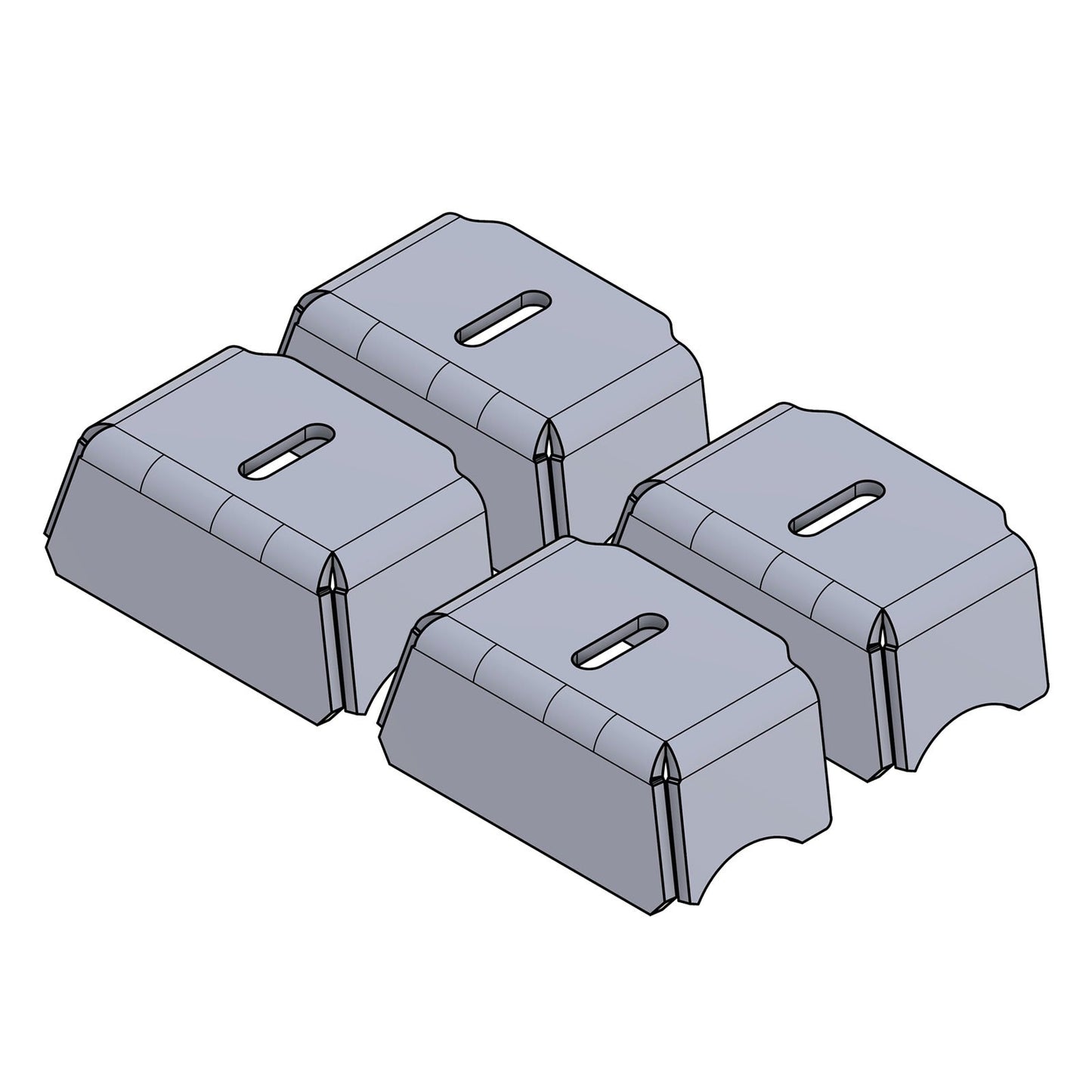 Pre Runner Bar Spotlight Tab - Mid Size - Set of 4