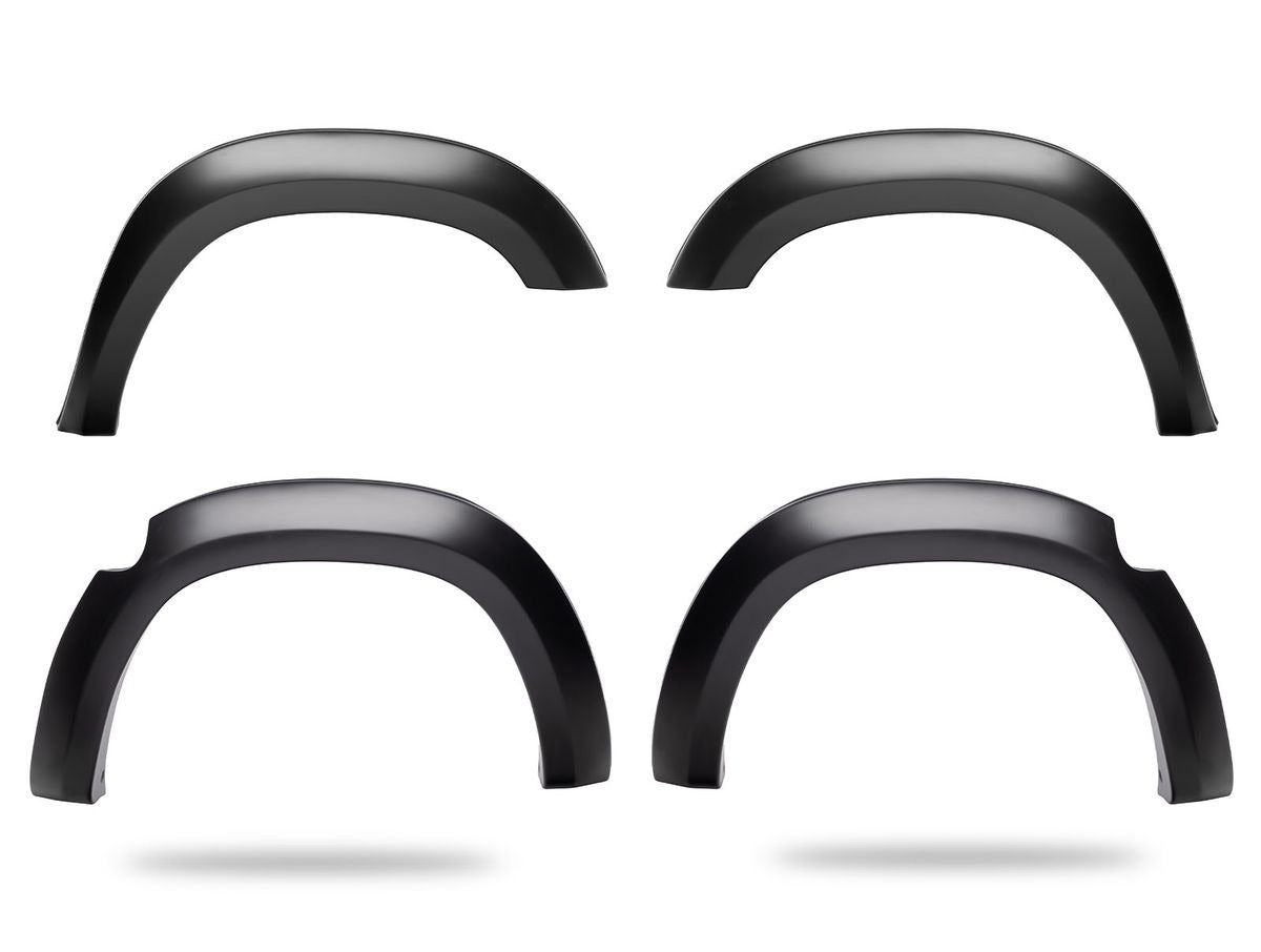 2" Extend-A-Fender Smooth Fender Flares, Black, Front & Rear