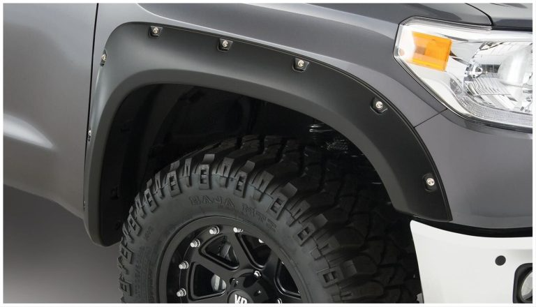 Pocket Style Smooth Fender Flares, Matt Black, Front & Rear