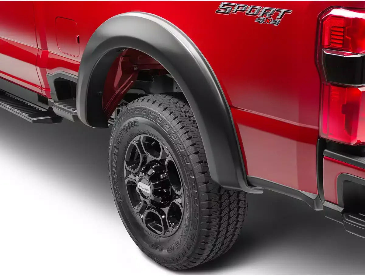 2" Extend-A-Fender Smooth Fender Flares, Black, Front & Rear