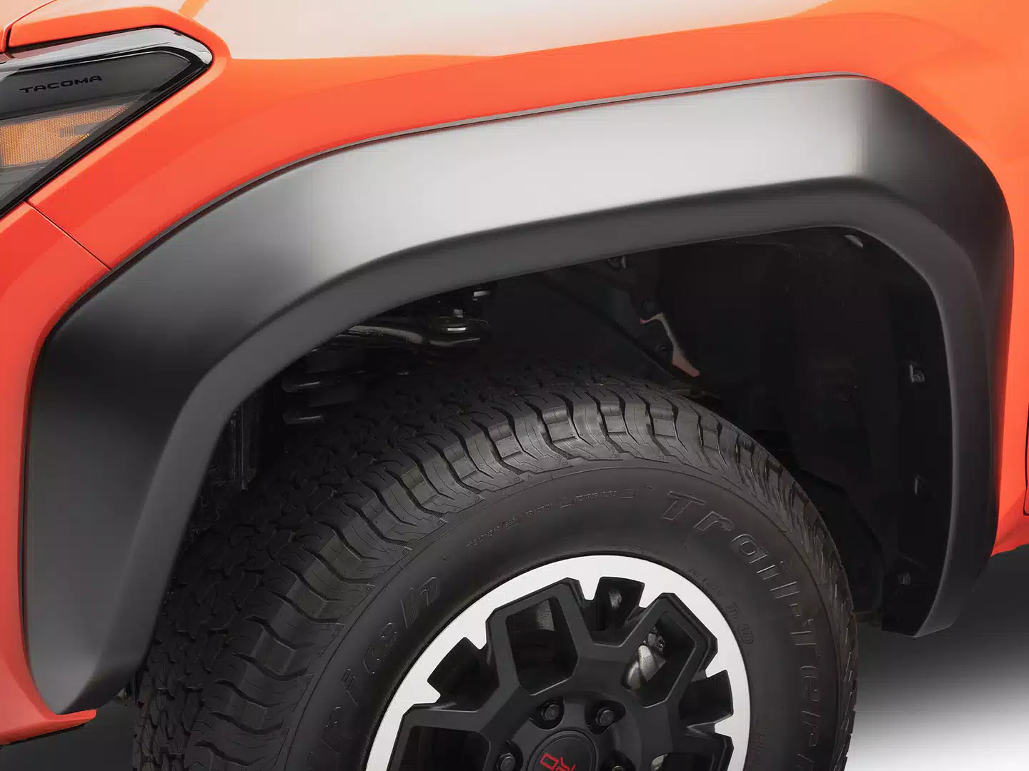 2.5" Extend-A-Fender Smooth Fender Flares, Black, Front & Rear