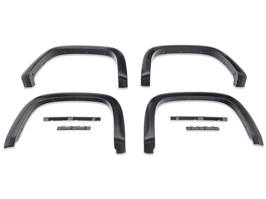 2.5" OE-Style Smooth Fender Flares, Black, Front & Rear