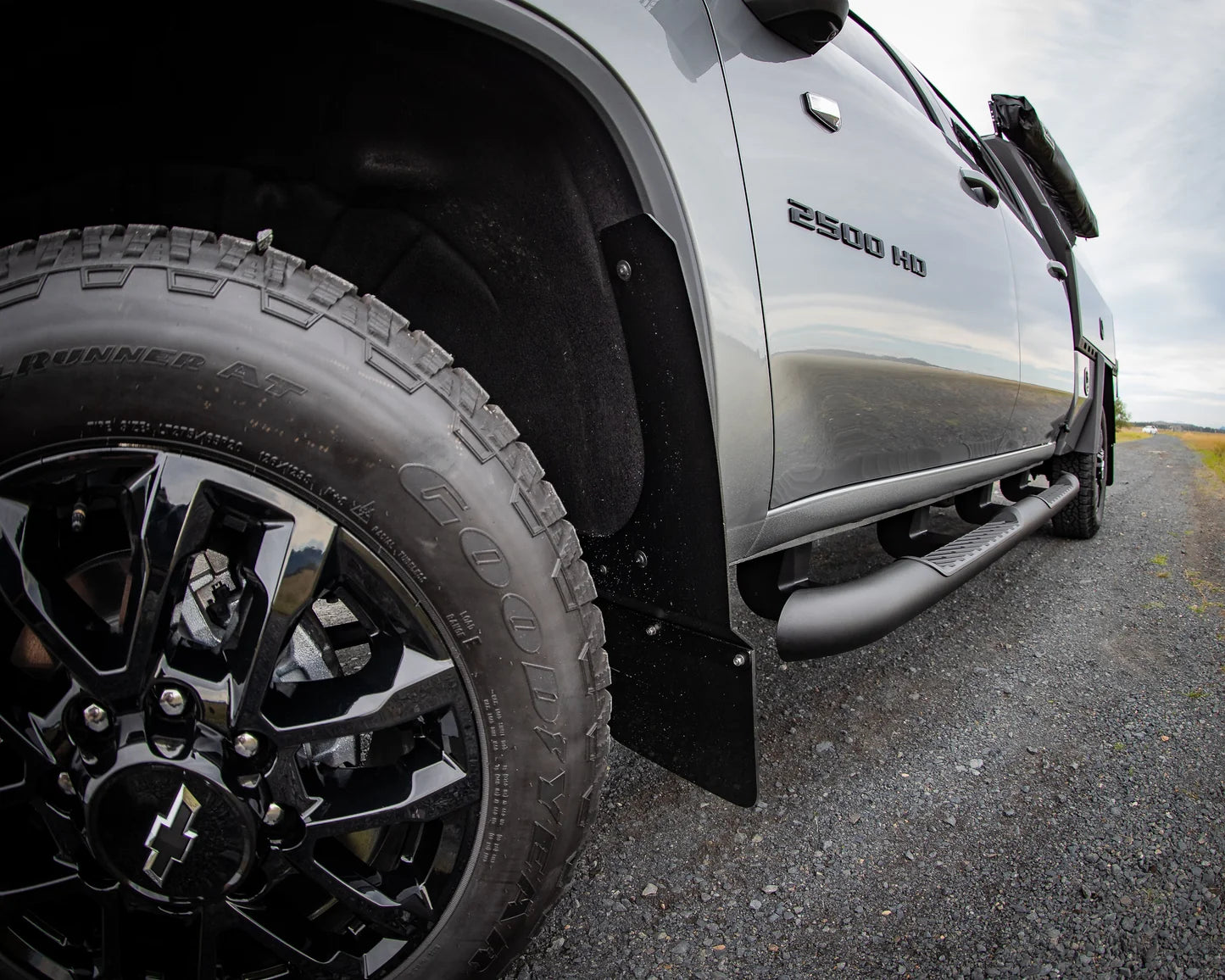Chevrolet Silverado 2500 HD Front and Rear extended Mudflap brackets to suit 2020-2025