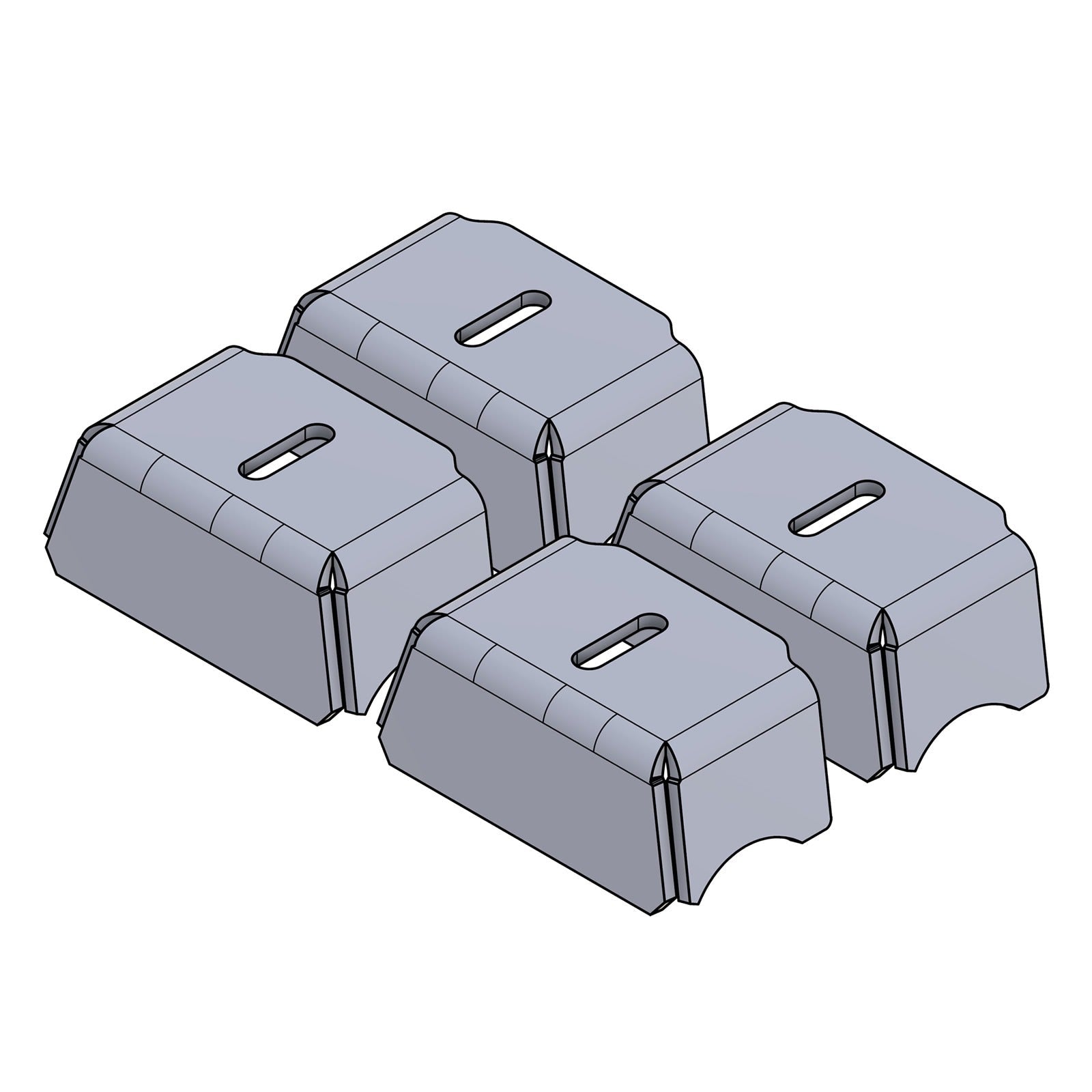 Pre Runner Bar Spotlight Tab - Mid Size - Set of 4